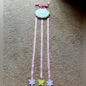 “Hadley” Pink Ribbon Hair Bow Holder